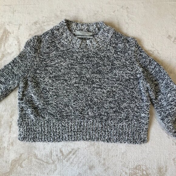 Allsaints Cropped Grey Sweater - Picture 2 of 8